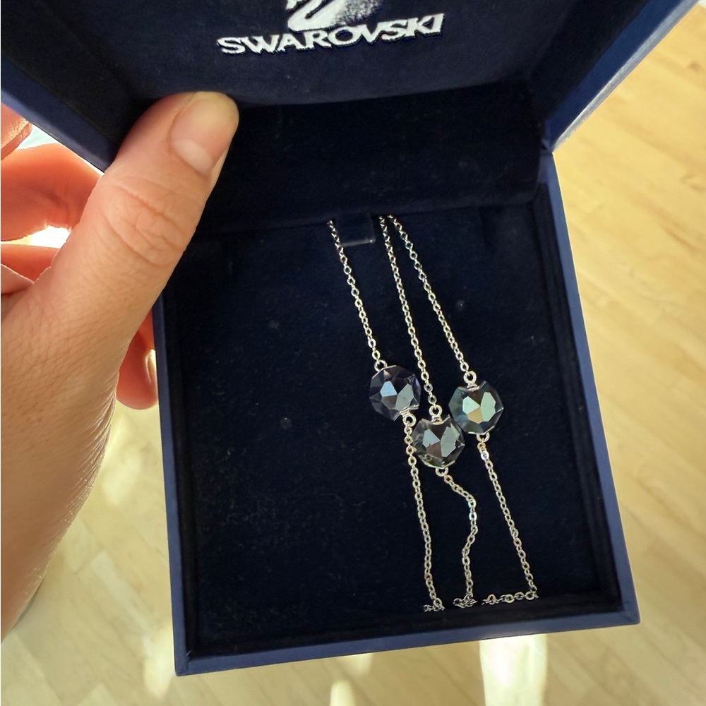 Swarovski Crystal Trio Pendant Bracelet